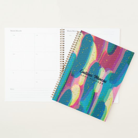 Gras coloré Abstrait Art Planner (Devant avec enveloppe)