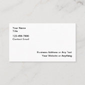 Gras Conception moderne des Cartes de visite d'ent (Dos)