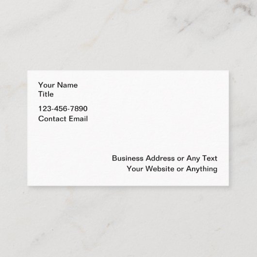 Gras Conception moderne des Cartes de visite d'ent (Dos)