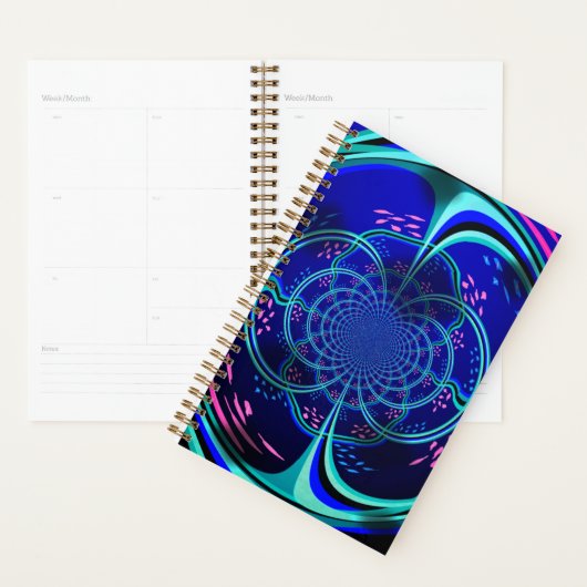 Gras Couleur éclat Fractal Design Weekly Planner (Devant avec enveloppe)
