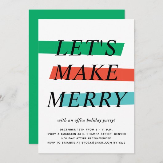 Gras Couleurs Points forts Invitation Fête de Vaca (Devant / Derrière)