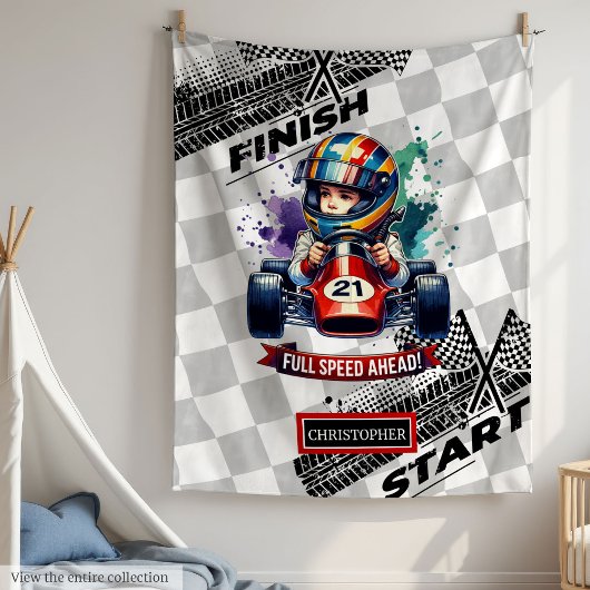 Gras Couverture Sport Voiture Conduite Petit Garço