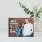 Gras Demander Moderne Enregistrer La Date Carte Po (Debout devant)