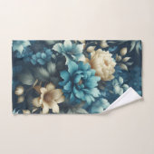 Gras en bleu et florale de crème délicate (Serviette à main)