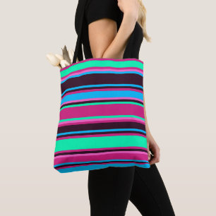Gras en Sac fourre-tout Magenta, Aqua et Bleu