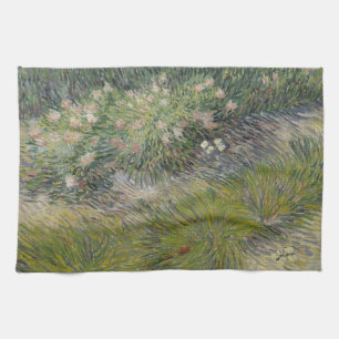 Gras en Vlinders door Vincent van Gogh Theedoek