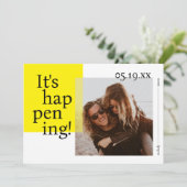 Gras et joyeux Enregistrer le Carte photo de date (Debout devant)