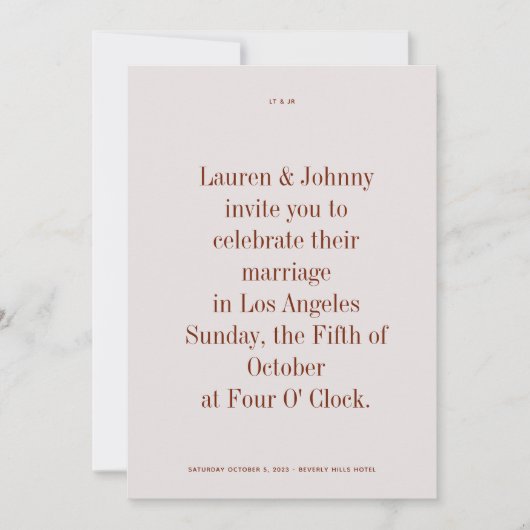 Gras Faire-part de mariage moderne II (Devant)