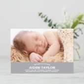 Gras Faire-part de naissance bébé (Debout devant)