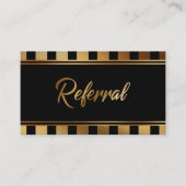 Gras Faux Gold Foil et cartes de référence noires (Devant)