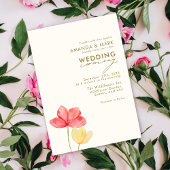 Gras fleurs florales invitations mariage