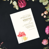 Gras fleurs florales invitations mariage