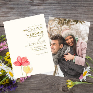 Gras fleurs florales invitations mariage