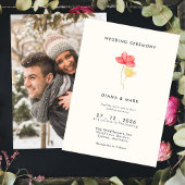 Gras fleurs florales invitations mariage