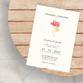 Gras fleurs florales invitations mariage