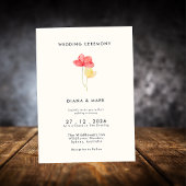 Gras fleurs florales invitations mariage