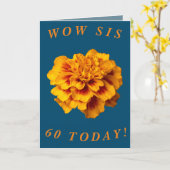Gras Floral 60e Anniversaire Carte de Sis (Fleur jaune)
