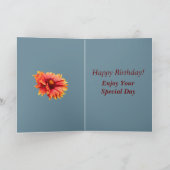 Gras Floral 80e Anniversaire Carte de Sis (Intérieur)