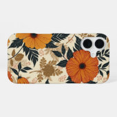 Gras Floral Geometry iPhone 16 Coque (Verso Horizontal)