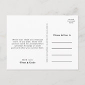 Gras Floral Noir | Carte postale Merci photo (Dos)