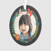 Gras Floral & Pine Fête Photo Personnalisée (devant)