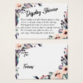 Gras Florals Afficher la Fête des mariées Cadeau (Devant & derrière)