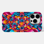 Gras Fusion géométrique iPhone 14 Pro Coque (Verso (horizontal))
