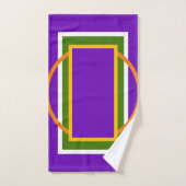 Gras Géométrique Gras Violet Jaune Vert Orange (Serviette à main)