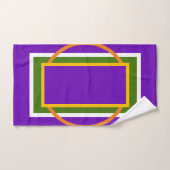 Gras Géométrique Gras Violet Jaune Vert Orange (Serviette à main)