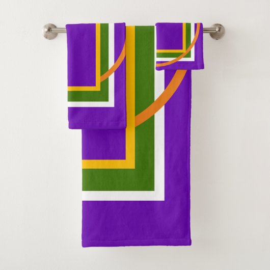 Gras Géométrique Lumineuse Violet Jaune Vert Orang (En situation)