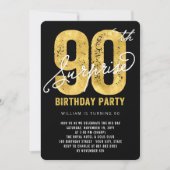 Gras Gold Foil Surprise 90e Invitation de la fête  (Devant)