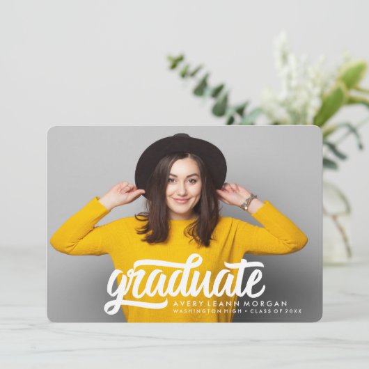 Gras Grad | Faire-part de diplôme (Debout devant)