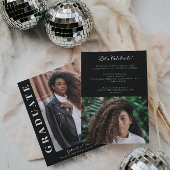 Gras Grad Moderne Faire-part Photo Invitation