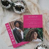 Gras Graduate Modern Photo Faire-part