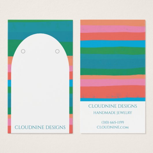 Gras Grandes Arches Arche Écouter Bijoux Carte d'a (Devant & derrière)