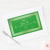 Gras Groen Product Label met Goud Lijst en Logo (Envelop)