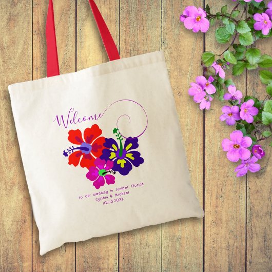 Gras Hibiscus Fleurs Accueil Sac fourre-tout