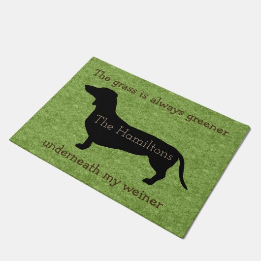Gras is groener onder mijn weiner deurmat (Schuin)