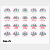 Gras Juillet 4 étoiles et Stripes Stickers (Feuille)