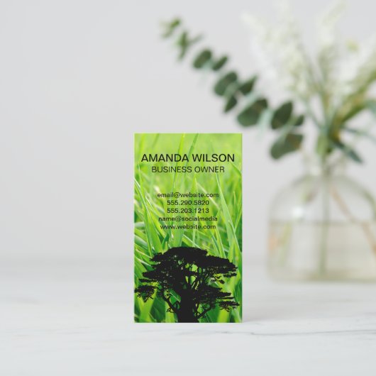 Gras | Landschapsontwerp | Visitekaartje van Garde (Staand voorkant)