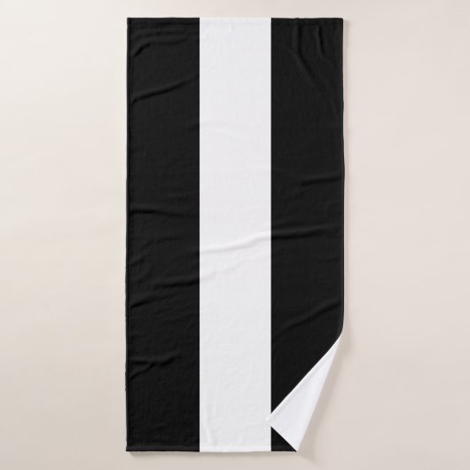 Gras Large Noir Blanc Forme de navire Blancs Nauti (Serviette de bain)