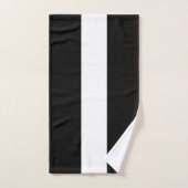 Gras Large Noir Blanc Forme de navire Blancs Nauti (Serviette à main)
