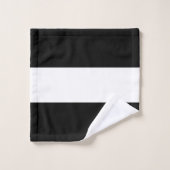 Gras Large Noir Blanc Forme de navire Blancs Nauti (Gant de toilette)