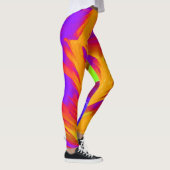 Gras Leggings Orange et Purple Workout en style (Droite)