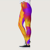 Gras Leggings Orange et Purple Workout en style (Gauche)