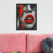 Gras Lèvres rouges Abstrait toile Imprimer (Insitu(Salon))