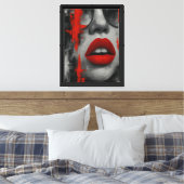 Gras Lèvres rouges Abstrait toile Imprimer (Insitu(Chambre))