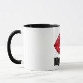 Gras Lèvres rouges "My Mom" Mug - Cadeau amusant e (Gauche)