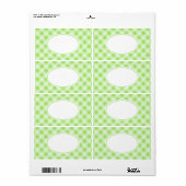 Gras Lime En vichy Étiquettes (Feuille entière)