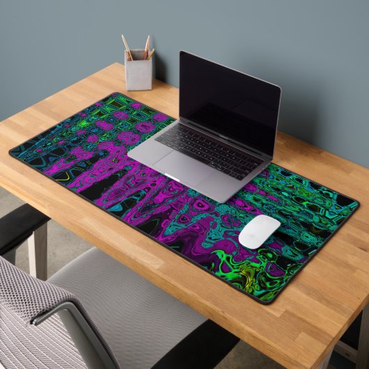 Gras Magenta Super Waves atomiques Abstraites (Bureau 2)